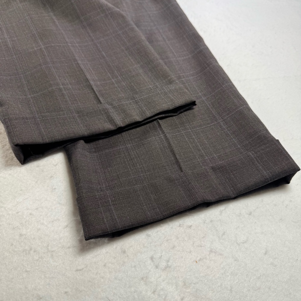 Jos A Bank Signature Gold Suit 41R Blazer 36W Pants Brown Windowpane - Picture 14 of 15